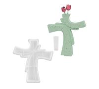 Hkfgdjdl Moule en forme de crucifix en résine pour moulage de résine et décoration d'intérieur