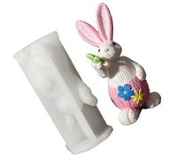 Hkfgdjdl Moule en silicone de qualité alimentaire Lapins assis pour la fabrication de bougies, la décoration de la maison, les loisirs créatifs