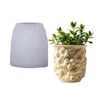 Hkfgdjdl Moule en silicone de qualité alimentaire pour pot de fleurs pour résine et accessoires de maison, moule créatif pour bougie