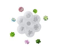 Hkfgdjdl Moule en silicone pour fleurs, bougies, moules, plantes grasses, plâtres, fournitures artisanales