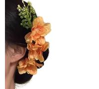 Hkfgdjdl Peigne à cheveux élégant en forme de fleur pour chignon latéral - Prise en main sûre - Léger - Accessoire pour femme