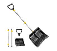 Hkfgdjdl Pelle à neige ergonomique en aluminium avec 47,7 cm pour un nettoyage simple des allées et des allées