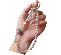 Hkfgdjdl Pendentif pour téléphone portable pour femme et fille - Cordon de suspension élégant - Avec perles - Accessoire de mode