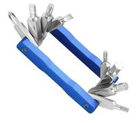 Hkfgdjdl Portable 8 fonctions Vélos Multifonction Outil Pliant Hexagonal Rayons Clé Gain de Place VTT Tournevis T