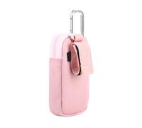 Hkfgdjdl Sac de rangement portable pour MP3/MP4 avec mousqueton, fenêtre transparente pratique, étui de transport anti-chocs