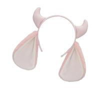 Hkfgdjdl Serre-tête en corne de mouton à fourrure pour fêtes costumées, spectacles, accessoires légers et confortables