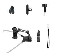 Hkfgdjdl Support de téléphone magnétique avec clip de cou - Vis de 6,35 mm - Pour sports à la première personne - Avec sangle