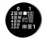 HKFGSHOP Tableau De Test De Résolution pour Objectif De 25,4 Mm, Précision ±0,5 Μm, Transmission Lumineuse De 90%, Positif Et Négatif, pour Applications Scientifiques, Negative