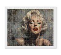 HKFLD Diamond Painting Kits for Adults，5D DIY Marilyn Monroe Diamond Art Kits for Beginners Round Full Drill Painting with Diamonds Gem Art And Crafts for Home Wall Decor Gift 30 * 40cm