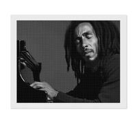HKFLD Diamond Painting Kits for Adults, Reggae Bob Marley .Diamond Art Kits for Adults 5D Colorful Diamond Art Painting 30 * 40cm