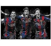 HKFLD Kits de peinture diamant 5D Messi Suarez Neymar pour adultes et enfants, grande star du football sportif, peinture diamant bricolage, peinture broderie diamant cristal strass, 6k238g30x40CM
