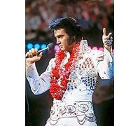 HKFLD Peinture diamant 5D à faire soi-même, point de croix, diamant rond, mosaïque décorative, Elvis Presley, transparente 6k247g50x60CM