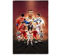 HKFLD Peinture diamant 5D à faire soi-même, strass en cristal, football, Cristiano Ronaldo, broderie, images, loisirs créatifs pour adultes et enfants 6k359g30x40CM