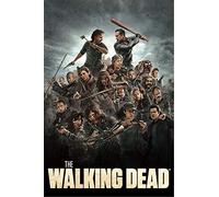 HKFLD Peinture diamant 5D DIY, affiche du personnage The Walking Dead, diamant rond, utilisé pour la décoration de la chambre, 6k211g40x50CM