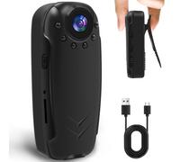 HKFUG Caméra corporelle portable 4K avec audio, détection de mouvement pour le sport