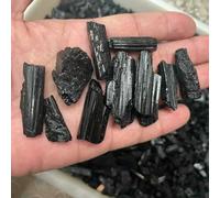 HKGYTRBN Cristaux et Pierres précieuses Tourmaline Noire Pierre Brute Quartz Guérison Reiki Pierre précieuse Spécimen minéral 100 g/Paquet