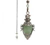 HKGYTRBN Fabrication de Bijoux Pendentif Pendules en Cristal Divination Obsidienne Noire Améthystes Lapis Reiki Pendule Spirituel