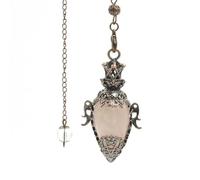 HKGYTRBN Fabrication de Bijoux Pendentif Pendules en Cristal Divination Obsidienne Noire Améthystes Lapis Reiki Pendule Spirituel