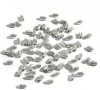 HKGYTRBN Fournitures de Fabrication de Bijoux, Perles en métal argenté, Breloques tubulaires pour Bricolage, 50/100 pièces de 5 à 12 mm