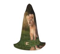 HKHLHLH Art Lion Witch Vampire Wizard Costume Cape à capuche pour adolescents bal masqué Halloween fête cosplay