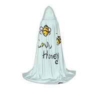 HKHLHLH Bee Love Honey Witch Vampire Wizard Costume Cape à capuche pour adolescents bal masqué Halloween fête cosplay