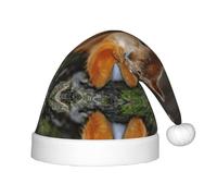 HKHLHLH Chapeau de Père Noël amusant en forme d'écureuil chantant, chapeau de Noël pour spectacles sur scène et événements scolaires, chapeau d'anniversaire de Noël