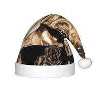 HKHLHLH Chapeau de Père Noël chantant allemand, chapeau de Noël pour spectacles sur scène et événements scolaires, chapeau d'anniversaire