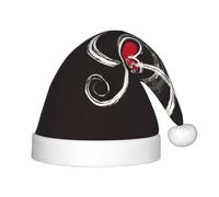 HKHLHLH Chapeau de Père Noël chantant avec symboles musicaux, pour spectacles sur scène et événements scolaires, chapeau d'anniversaire de Noël