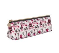 HKHLHLH Cityscape Paris Tour Eiffel Trousse en cuir avec fermeture éclair pour enfants pour l'école et le bureau, blanc, Taille unique, Trousse de maquillage