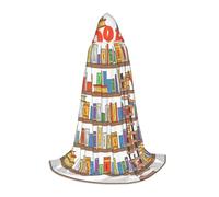 HKHLHLH Collection d'étagères amusantes et échelle Costume de sorcière vampire sorcier cape à capuche pour adolescents bal masqué Halloween fête cosplay