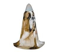 HKHLHLH Costume amusant de bouledogue anglais sorcière vampire sorcier cape à capuche pour adolescents bal masqué Halloween fête cosplay