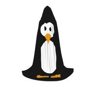 HKHLHLH Costume de sorcier de pingouin, sorcière, vampire, cape à capuche pour adolescents, bal masqué, Halloween, fête costumée
