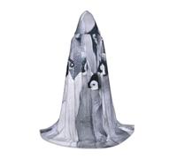 HKHLHLH Costume de sorcier de sorcière de pingouin 1 avec cape à capuche pour adolescent, bal masqué, fête d'Halloween, cosplay