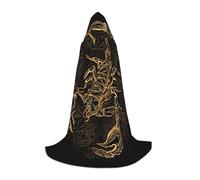 HKHLHLH Costume de sorcier de sorcière scorpion doré avec cape à capuche pour adolescent, bal masqué, fête d'Halloween, cosplay