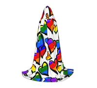 HKHLHLH Costume de sorcière et de vampire avec capuche pour adolescent, bal masqué, Halloween, fête costumée, arc-en-ciel