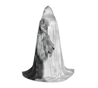 HKHLHLH Costume de sorcière lion, vampire et sorcière, cape à capuche pour adolescent, bal masqué, fête d'Halloween, cosplay