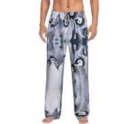 HKHLHLH Cute Penguin1 Pantalon de pyjama long pour homme avec poches et cordon de serrage réglable, Noir , M