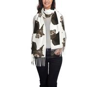 HKHLHLH Écharpe humoristique avec imprimé âne en cachemire pour les saisons fraîches, douce et tendance