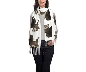 HKHLHLH Écharpe humoristique avec imprimé âne en cachemire pour les saisons fraîches, douce et tendance