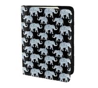 HKHLHLH Étui à passeport avec imprimé éléphant aztèque de 14 cm avec organiseur de cartes de crédit pour voyage, Noir , Taille unique