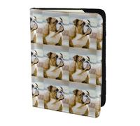 HKHLHLH Étui de passeport amusant avec impression bouledogue anglais de 14 cm avec organiseur de cartes de crédit pour voyage, Noir , Taille unique