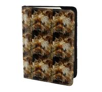 HKHLHLH Étui de passeport amusant avec imprimé yorkshire de 14 cm avec organiseur de cartes de crédit pour voyage, Noir , Taille unique