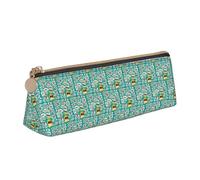 HKHLHLH Étui en cuir avec fermeture éclair et inscription en anglais hawaïen - Pratique pour l'école et le bureau, blanc, Taille unique, Trousse de maquillage