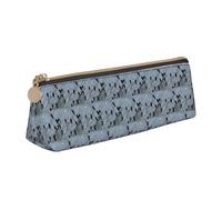 HKHLHLH Étui en cuir avec fermeture éclair pour enfants Motif corbeau Noir, blanc, Taille unique, Trousse de maquillage