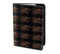 HKHLHLH Étui pour passeport avec impression cigare et whisky de 14 cm avec organiseur de cartes de crédit pour voyage, Noir , Taille unique