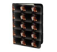 HKHLHLH Étui pour passeport avec impression de partitions de violon 14 cm avec organiseur de cartes de crédit pour voyage, Noir , Taille unique