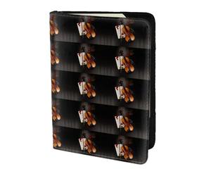 HKHLHLH Étui pour passeport avec impression de partitions de violon 14 cm avec organiseur de cartes de crédit pour voyage, Noir , Taille unique