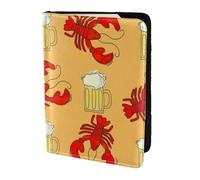 HKHLHLH Étui pour passeport avec imprimé bières et écrevisses de 14 cm avec organiseur de cartes de crédit pour voyage, Noir , Taille unique