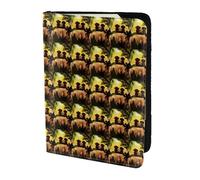 HKHLHLH Étui pour passeport avec imprimé singe mignon 14 cm avec organiseur de cartes de crédit pour voyage, Noir , Taille unique