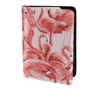 HKHLHLH Flamingo1 Impression 14 cm Étui pour passeport avec organiseur de cartes de crédit pour voyage, Noir , Taille unique